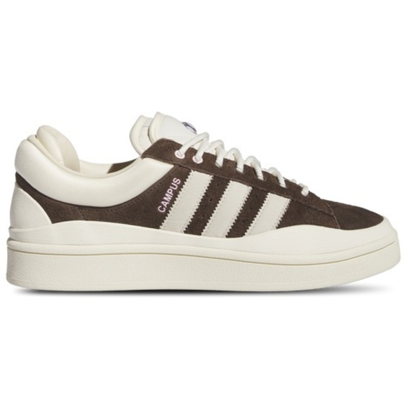 Men's Adidas Bad Bunny Last Campus Lifestyle Shoes in Deep Brown Chalk Pink